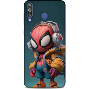 Samsung Galaxy M30 Kılıf Caliburn 25 Spiderman Bebek Soyulmayan Kılıf