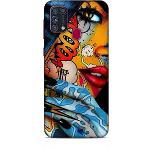 Samsung Galaxy M31 Kılıf Caliburn 17 Dövme Yumuşak Kılıf