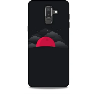 Samsung Galaxy J8 Kılıf Caliburn 13 Kızıl Ay Case Kapak