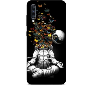 Samsung Galaxy A70S Kılıf Caliburn 1 Astronot ve Kelebekler Telefon Kılıfı