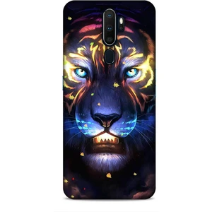 Oppo A5 2020 Kılıf Caliburn 12 Aslan Colorful Tasarım Kılıf