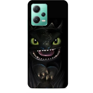 Xiaomi Redmi Note 12 4g Kılıf Caliburn 30 Kara Ejderha Kenarları Şeffaf Kapak