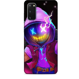 Samsung Galaxy S20 Kılıf Caliburn 19 Maskeli Pembe Tam Koruma Kılıf