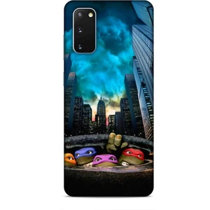 Samsung Galaxy S20 Kılıf Caliburn 11 Ninja Kablumbağalar 4K Baskılı Kılıf