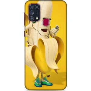 Samsung Galaxy M31 Kılıf Caliburn 21 Muz Sarı Darbe Önleyici Kapak