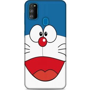 Samsung Galaxy M30S Kılıf Caliburn 22 Mavi Beyaz Kap