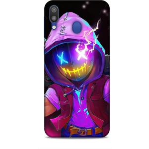 Samsung Galaxy M20 Kılıf Caliburn 19 Maskeli Pembe Tam Koruma Kılıf