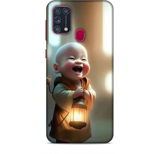 Samsung Galaxy M31 Kılıf Caliburn 27 Asya Bebek Lazer Kesim Silikon