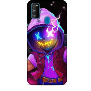 Samsung Galaxy M30S Kılıf Caliburn 19 Maskeli Pembe Tam Koruma Kılıf