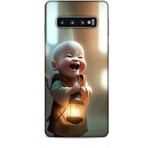 Samsung Galaxy S10 Kılıf Caliburn 27 Asya Bebek Lazer Kesim Silikon