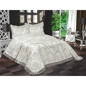 Zesa Home Fransız Güpürlü Aden Yatak Örtüsü 3 Parça Çeyizlik