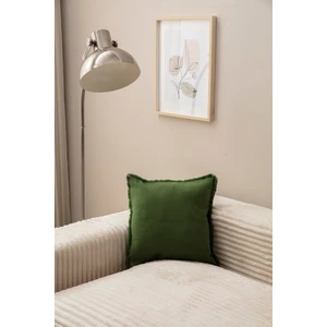 Swıta Saçaklı Tek Renk 43X43 Kırlent Kılıfı Yeşil