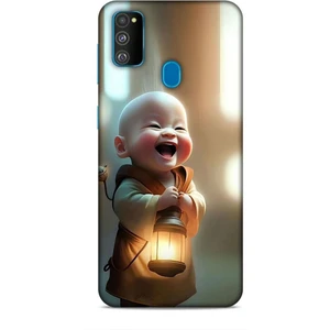 Samsung Galaxy M30S Kılıf Caliburn 27 Asya Bebek Lazer Kesim Silikon