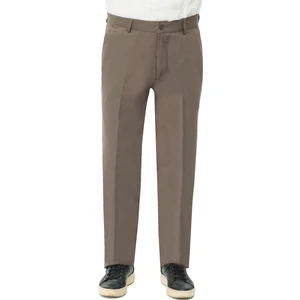 Rahat Kesim Pamuklu Keten Krem Baba Pantolon