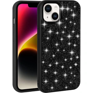 Apple iPhone 13 ile Uyumlu Kılıf Arka Yüzeyi Parlak Taşlı Tasarımlı Kapak