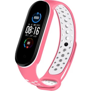 Xiaomi Mi Band 5 Mi Band 6 Mi Band 7 Tme Delikli Spor Silikon Kordon Kayış