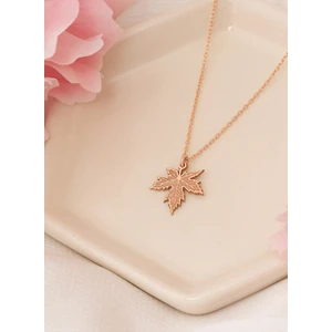 Dkmn Silver Damarlı Çınar Yaprağı Gümüş Kolye