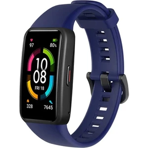 Bilişim Aksesuar Huawei Band 6 ve Honor Band 6 Uyumlu Soft Silikon Kordonu Lacivert
