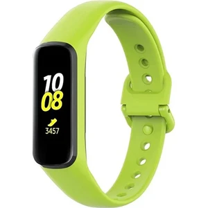 Bilişim Aksesuar Samsung Galaxy Fit 2 R220 Uyumlu Silikon Klasik Kordon Kayış Açık Yeşil