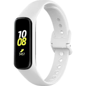 Bilişim Aksesuar Samsung Galaxy Fit 2 R220 Uyumlu Silikon Klasik Kordon Kayış Beyaz