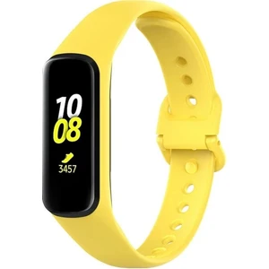 Bilişim Aksesuar Samsung Galaxy Fit 2 R220 Uyumlu Silikon Klasik Kordon Kayış Sarı