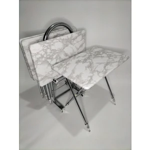 Evko Mobilya Çanta Zigon Sehpa, 4'lü Sehpa, Zigon Sehpa, Servis Sehpası, Mdf Mebran Sehpa, Katlanır Sehpa, Krom