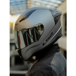 Ls2 Rapıd 2 Race Mat Tıtanıum Kapalı Motosiklet Kaskı Gri Camlı