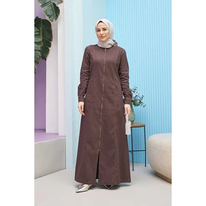 6463-BATTAL Denim Ferace Kahve