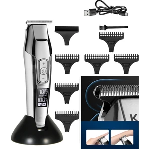 Renkstore LCD Ekran Çelik Bıçaklar Hız Ayarlı RD-200 Yüksek Güçte Kesim Saç Sakal Ense Vücut Çizim Tıraş