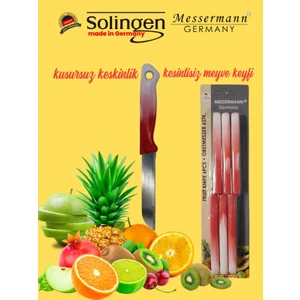 Messermann Germany Sefertech | Bıçak Seti - Solingen | 6'lı Tek Renk Takım Sebze Meyve Bıçağı