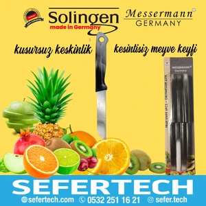 Messermann Germany Sefertech | Bıçak Seti - Solingen | 6'lı Tek Renk Takım Sebze Meyve Bıçağı