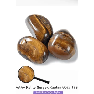 Tesbih Atölyesi Sertifikalı Gerçek Kaplan Gözü Taşı Doğal Taş Kütle