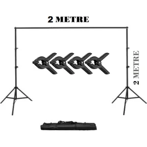 2x2 Metre Fon Çekim Standı Ürün ve Video Çekim Için Fon Perde Standı
