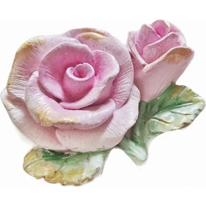 Gül Çiçek Silikon Kalıp K-618, Kokulu Taş Sabun Alçı Mum Kalıbı