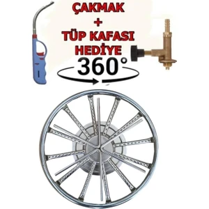 Sülale Boy Nikelaj 45 Cm Döner Başlıklı Portatif Künefe - Kadayıf - Balık - Börek Pişirme Ocağı
