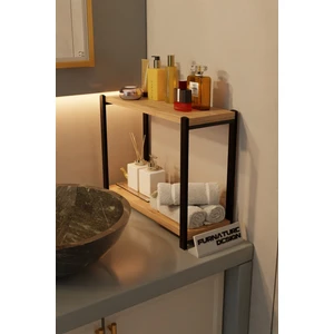 Furnature Design Banyo Düzenleyici 2 Raflı Metal Masa Üstü Organizer - Atlantik Çam