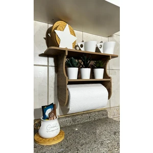 Elis Gift Store Mutfak Banyo Kâğıt Havluluk, Fincanlık, Kahve Köşesi, Baharatlık,  Aksesuar Rafı EH028