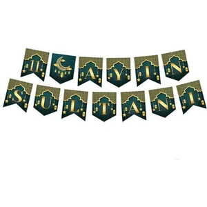 Ceylin Parti Balon 11 Ayın Sultanı Yazılı Zikzak Banner Yazı 2 Metre Hoşgeldin Ramazan