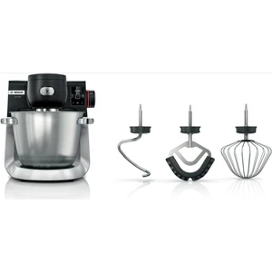 MUMS6ZS00 Serie 6, Mutfak Makinesi, 1600 W, Siyah, Fırçalanmış paslanmaz çelik