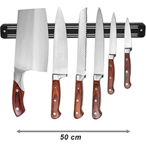 Büyük Boy Mıknatıslı Bıçak Askısı 50 cm Bıçak Tutucu Bıçak Organizer Bıçaklık