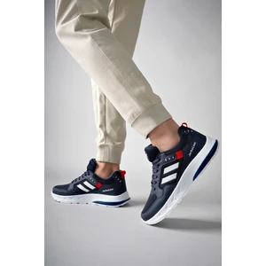 Günlük Triko Detaylı Rahat Lacivert Erkek Sneaker