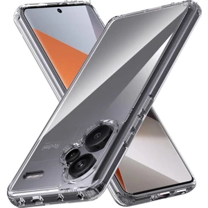 M.tk moveteck Xiaomi Redmi Note 13 Pro+ Plus Kılıf Kamera Çıkıntılı Koruma Yumuşak Şeffaf Silikon Renksiz
