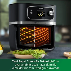 7000 Serisi Airfryer Combi Xxl Connected -8.3 L, 22 Fonksiyonlu Geniş Hacimli Premium Model+ Luciole Beyaz Lambader