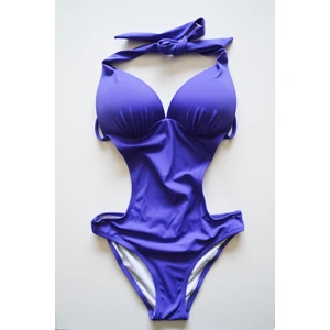 Kadın Yarım Dolgulu Mor Mayokini