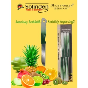 Messermann Germany Sefertech | Bıçak Seti - Solingen | 6'lı Tek Renk Takım Sebze Meyve Bıçağı