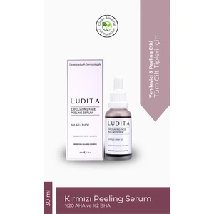 Ludita Yenileyici Cilt Tonu Eşitleyici Yüz Peeling Kırmızı Serum (%20 Aha ve %2 Bha)