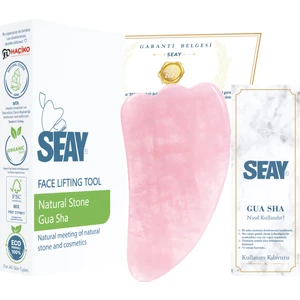 Pembe Kuvars Melek Kanadı Gua Sha Masaj Aleti Doğal Taş Sertifikalı