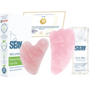 Pembe Kuvars ikili Gua Sha Yüz Masaj Aleti Doğal Taş Sertifikalı