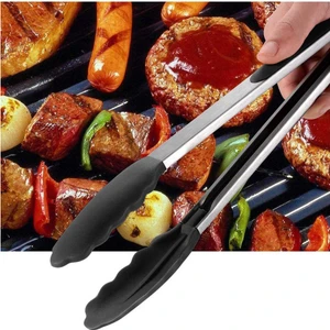 Full Markaj Metal Saplı Silikon Maşa Siyah