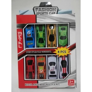 8 Adet Mini Metal Yarış Arabaları Set